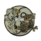 Yin Yang Dragon Vs Tiger Patch Chinese Symbol Asian Martial Art Iron On Applique