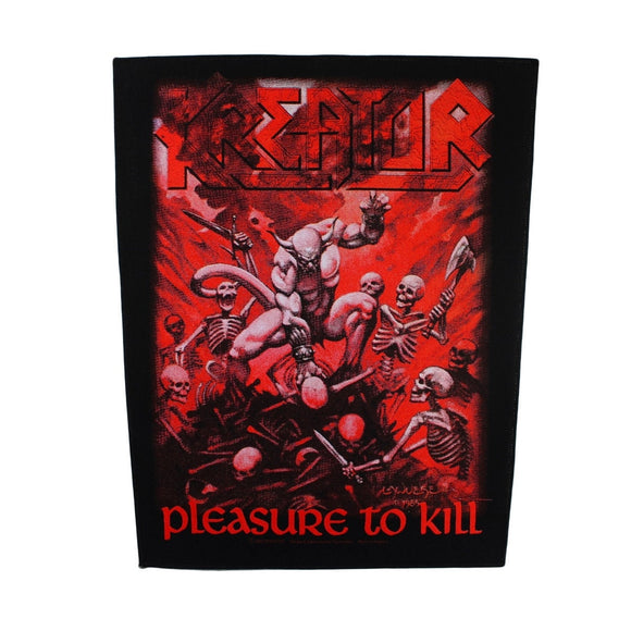 XLG Kreator Pleasure to Kill Thrash Metal Band Woven Back Jacket Applique Patch