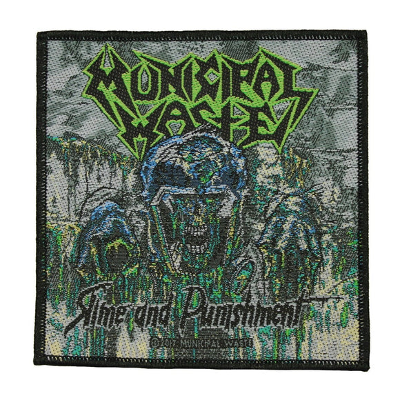 Municipal Waste Slime and Punishment Patch Thrash Band Woven Sew On Applique