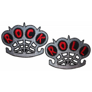 Rock and Roll Brass Knuckles Fight Kreepsville Embroidered IronOn Applique Patch