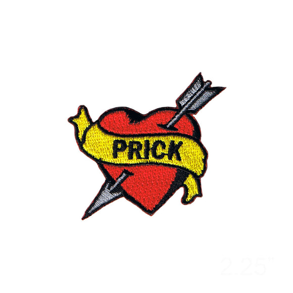 Tattoo Art Prick Heart Patch Banner Ink Arrow Draw Embroidered Iron On Applique
