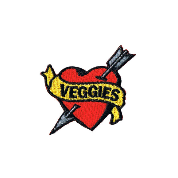 Tattoo Art Veggies Heart Patch Banner Ink Arrow Embroidered Iron On Applique