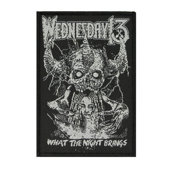 Wednesday 13 What The Night Brings Patch Metal Punk Band Woven Sew On Applique
