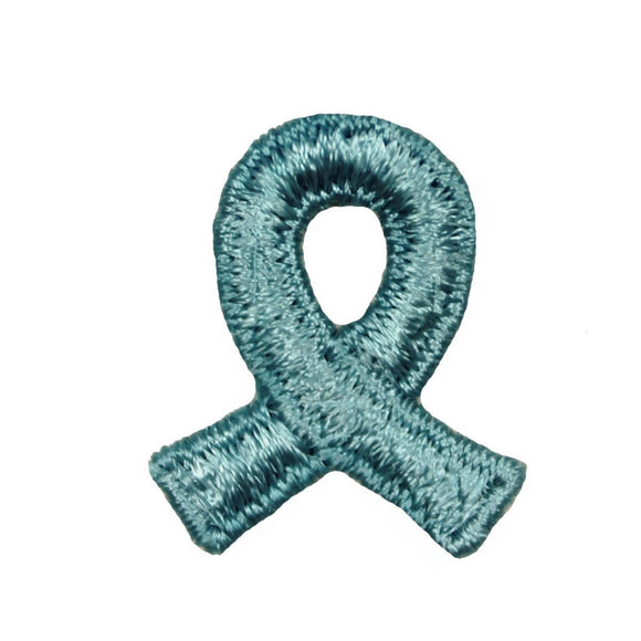 Teal Ovarian Cancer Awareness Ribbon Patch Support Embroidered Sew On Applique