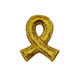 Gold Childhood Cancer Awareness Ribbon Patch Support Health Care Sew On Applique