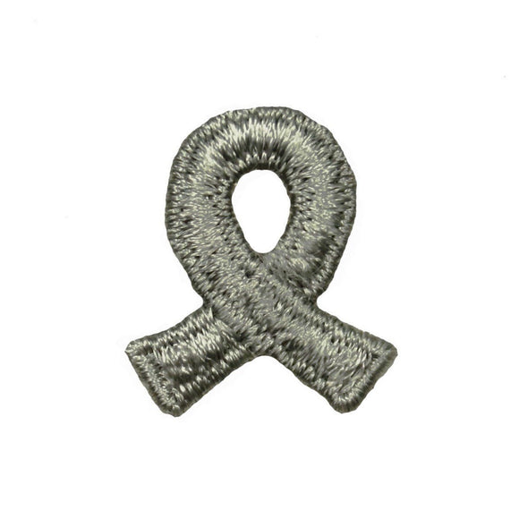 Light Gray Mental Illness Awareness Ribbon Patch Support Health Sew On Applique