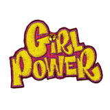 Girl Power Patch 90's Phrase Hippie Happy Love Embroidered Iron On Applique