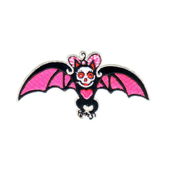 Artist Illicit Baby Girl Bat Patch Gothic Embroidered Iron On Badge Applique