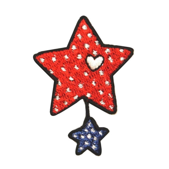 ID 1060 American Stars Craft Patch Patriotic Design Embroidered Iron On Applique
