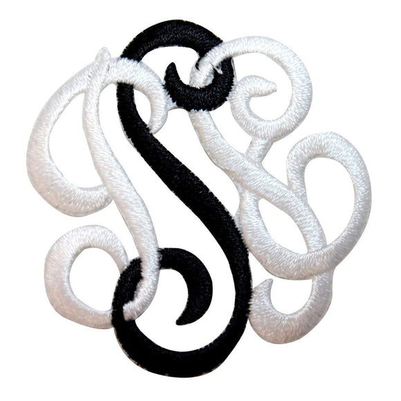ID 1997 Monogram Symbol Patch Cursive Writing Emblem Embroidered IronOn Applique