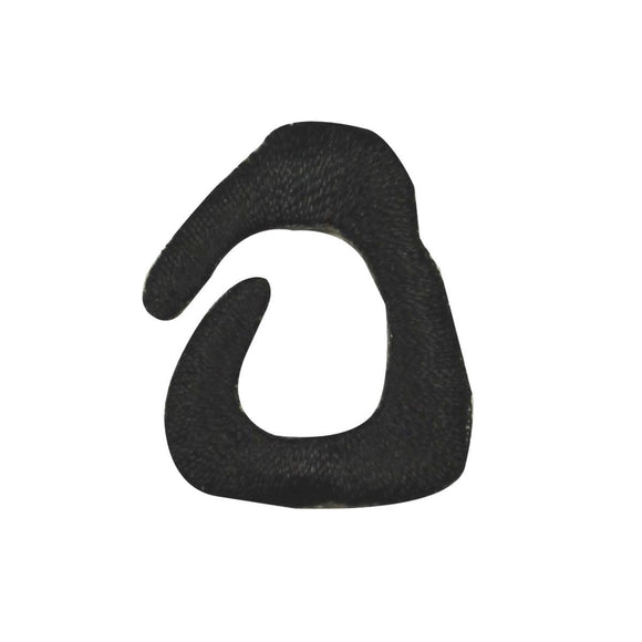 ID 8717 Lot of 3 Black Spiral Patch Symbol Shape Embroidered Iron On Applique