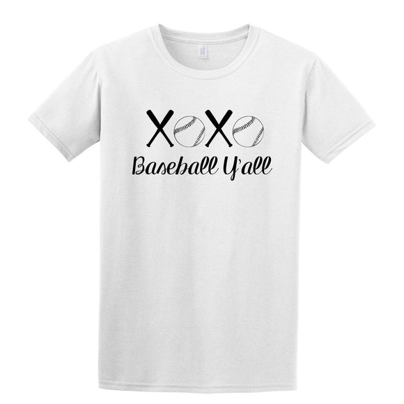 Baseball Y'all XOXO T-Shirt Sport Printed Direct to Garment