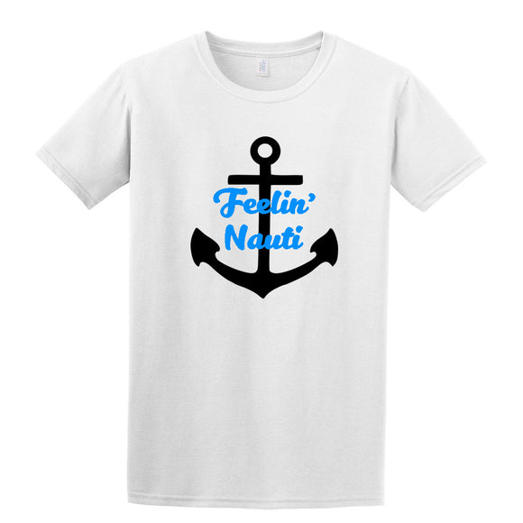 Feelin' Nauti Sailing T-Shirt Nautical Anchor Dye Sub
