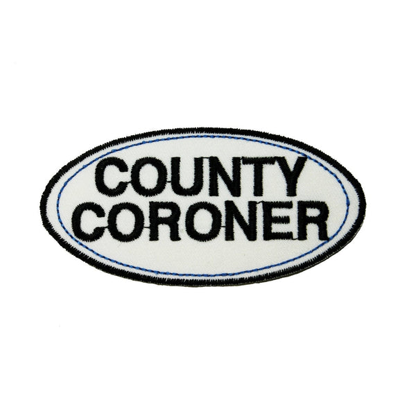 County Coroner Nametag Patch Morgue Cadavers Badge Embroidered Iron On Applique