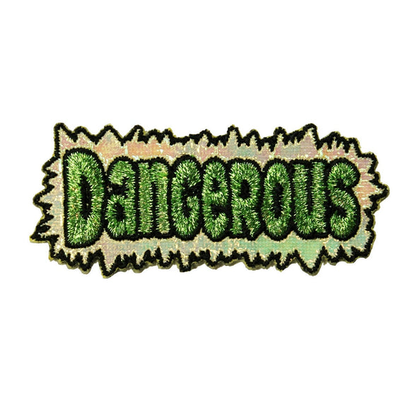 Dangerous Nametag Patch Danger Warning Unsafe Badge Embroidered Iron On Applique