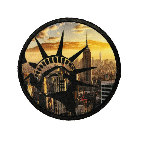 New York Skyline Statue of Liberty Patch Travel Dye Sublimation Iron On Applique