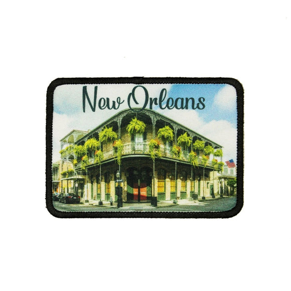 New Orleans French Quarter Patch Travel Jazz Dye Sublimation Iron On Applique