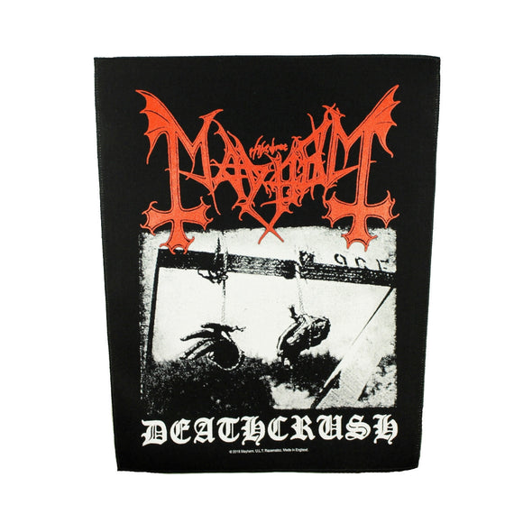 XLG Mayhem Deathcrush Back Patch Norwegian Black Metal Jacket Sew On Applique