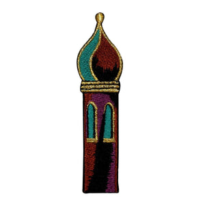 ID 0123 Palace Tower Patch Pillar Indian Travel Embroidered Iron On Applique