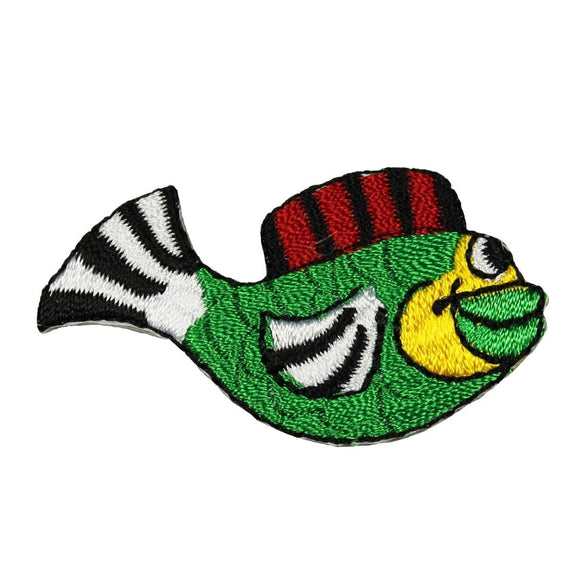 ID 0143 Happy Fish Patch Tropical Swimming Jumping Embroidered Iron On Applique