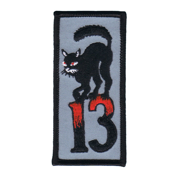 Unlucky Black Cat 13 Patch Bad Biker Badge Curse Embroidered Iron On Applique