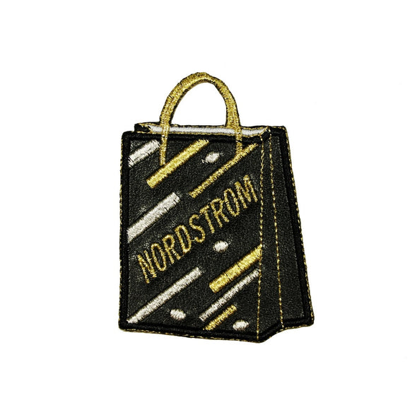 ID 8522 Nordstrom Shopping Bag Patch Store Pleather Embroidered Iron On Applique