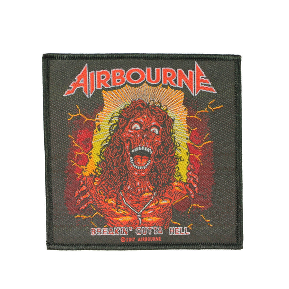 Airbourne Breakin Outa Hell Patch Album Hard Rock Metal Woven Sew on Applique