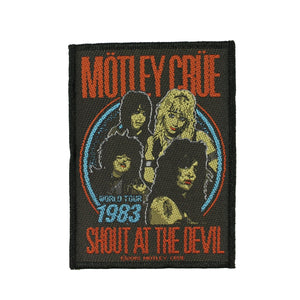 Motley Crue World Tour 1983 Patch Shout At The Devil Rock Woven Sew On Applique