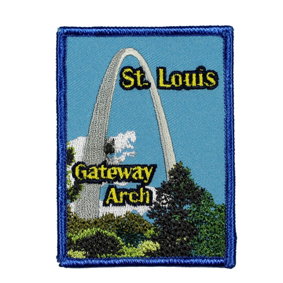 St. Louis Gateway Arch Patch Travel City Missouri Embroidered Iron On Applique