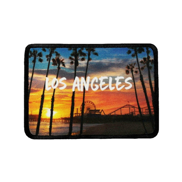 Los Angeles California Patch Pier Beach Travel Dye Sublimation Iron On Applique