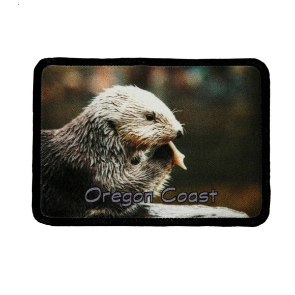 Oregon Coast Sea Otter Patch Shoreline Travel Dye Sublimation Iron On Applique