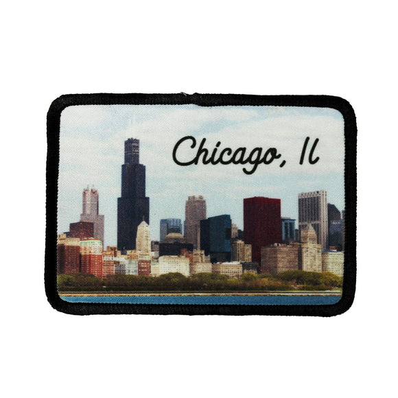 Chicago Illinois City Patch Travel Vacation Dye Sublimation Iron On Applique