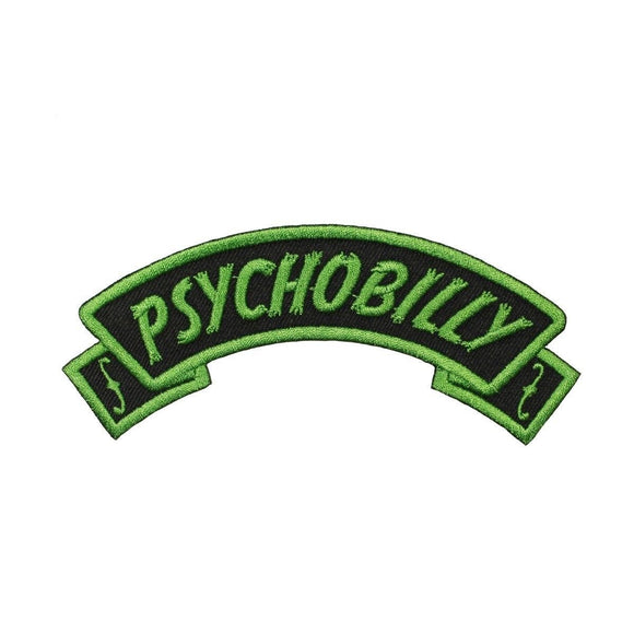 Psychobilly Arch Patch Kreepsville 666 Name Tag Embroidered Iron On Applique