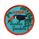 Florida Sunken Gardens Park Patch Botanical Travel Embroidered Iron On Applique