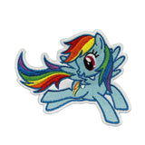 My Little Pony MLP Rainbow Dash Patch Pegasus G4 Embroidered Iron On Applique