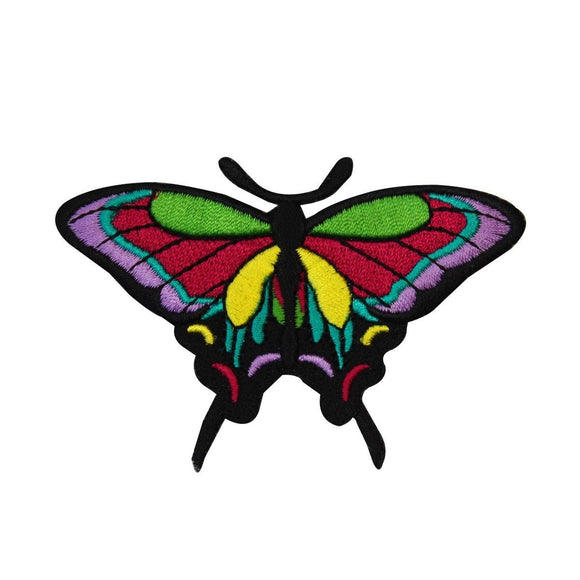 Colorful Butterfly Patch Multicolor Insect Bug Embroidered Iron On Applique