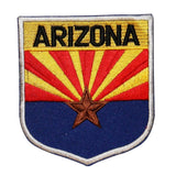 State Flag Shield Arizona Patch Badge Travel USA Embroidered Iron On Applique