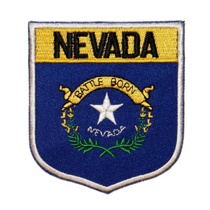 State Flag Shield Nevada Patch Badge Travel USA Embroidered Iron On Applique