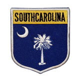 State Flag Shield South Carolina Patch Badge Travel Embroidered Iron On Applique