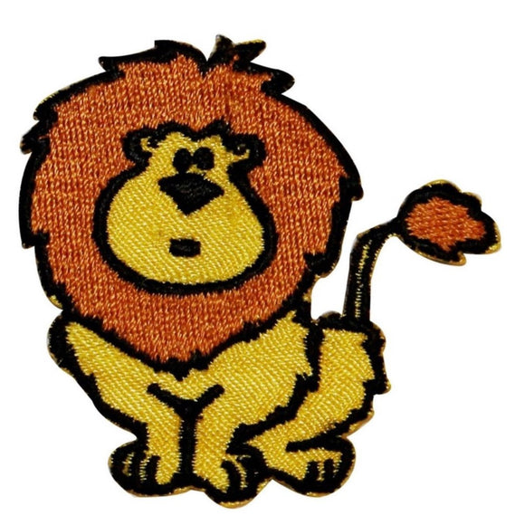 Cartoon Lion Patch Cute Jungle Wild Animal Beast Embroidered Iron On Applique