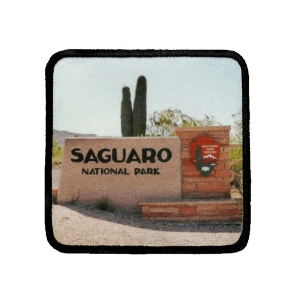 Saguaro National Park Patch Arizona Travel Dye Sublimation Iron On Applique