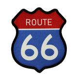 Route 66 Road Sign Patch Travel Historic Road Dye Sublimation Iron On Applique