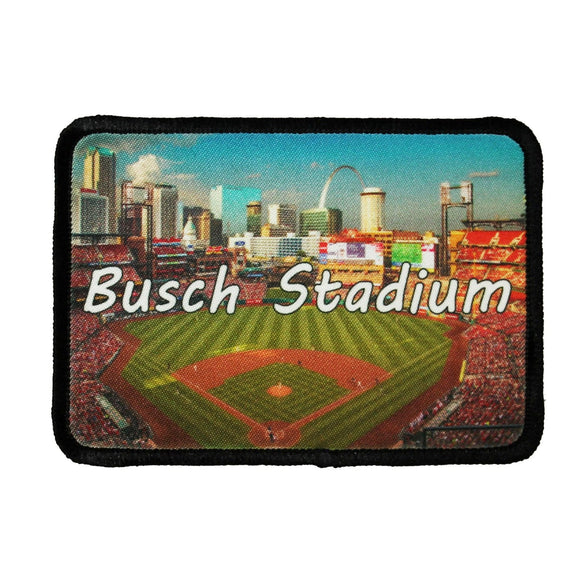 Busch Stadium Patch St Louis Baseball Travel Dye Sublimation Iron On Applique
