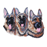 German Shepherd Dogs Patch Canine Faces K9 Police Embroidered Iron On Applique