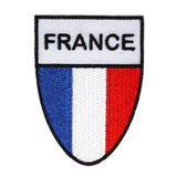 France National Flag Shield Patch Badge Country Embroidered Iron On Applique