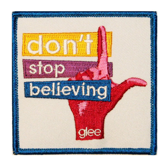 Glee Don't Stop Believing Patch Show Choir Music Embroidered Iron On Applique