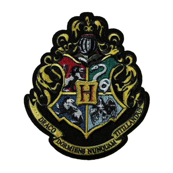 Harry Potter Hogwarts Crest Patch Wizard School Embroidered Iron On Applique