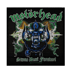 Motorhead Stone Deaf Forever Patch Cover Art Heavy Metal Woven Sew On Applique