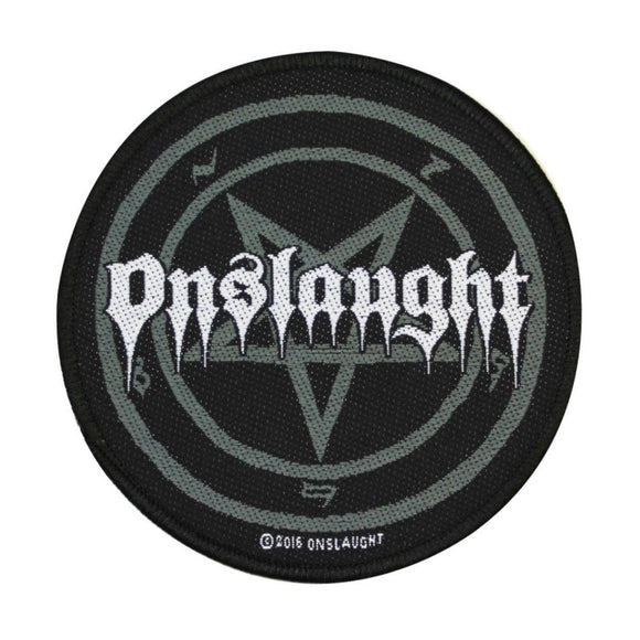 Onslaught Pentagram Logo Patch Album Art Thrash Metal Band Woven Sew On Applique