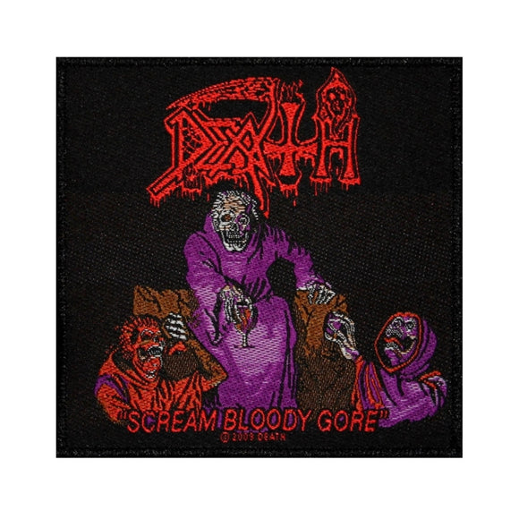 Death Scream Bloody Gore Patch Album Art Metal Band Music Woven Sew On Applique